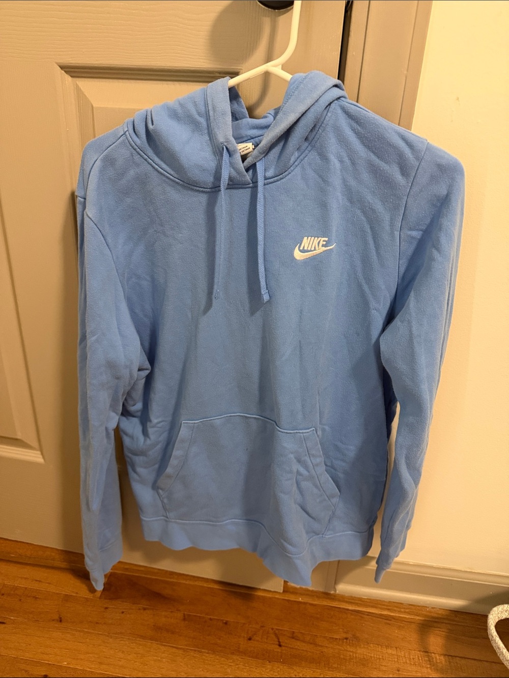 Nike Light Blue Hoodie with White Logo